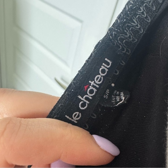 Le chateau y2k going out Elegant Black Strapless Top sparkley S whimsigoth glam - Picture 5 of 5